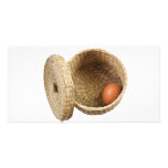 Egg in basket photo cards