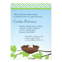 Egg in Birds Nest Baby Shower Invitation