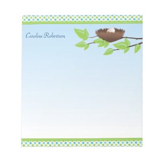 Egg in Birds Nest Notepad notepad