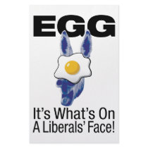 Egg, it’s what’s on a liberals’ face! stationery design