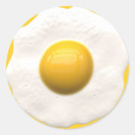 Egg Over Easy Round Sticker