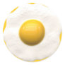 Egg Over Easy Round Sticker