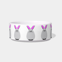 Egg Shaped Bunny Rabbit Cat Bowl