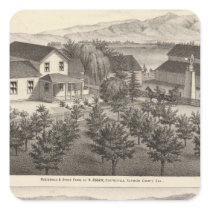 Egger, Haines residences, farms Square Sticker