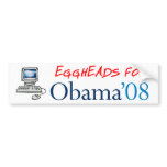 Eggheads for Obama Bumper Sticker