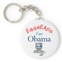 Eggheads for Obama Keychain