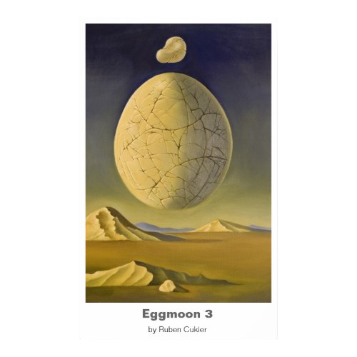 Eggmoon 3 Surreal Art print poster