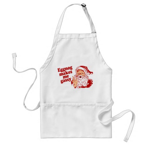 Eggnog Makes Santa Flatulent Aprons