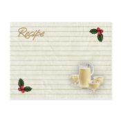 eggnog recipe card postcard