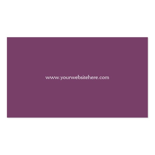Eggplant and White Damask Business Card (back side)