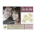 Eggplant Autumn Floral Save the Date Postcard by bridetees Eggplant Autumn Floral Save the Date Postcard
