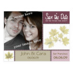 Eggplant Autumn Floral Save the Date Postcard