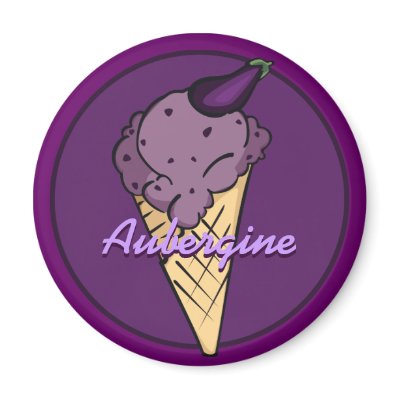 Eggplant Ice Cream Magnet by Customizables