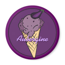 Eggplant Ice Cream Magnet