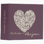 Eggplant & Ivory Heart Recipe Binder