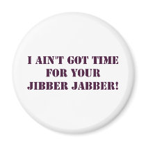 Eggplant Jibber Jabber Magent Refrigerator Magnets