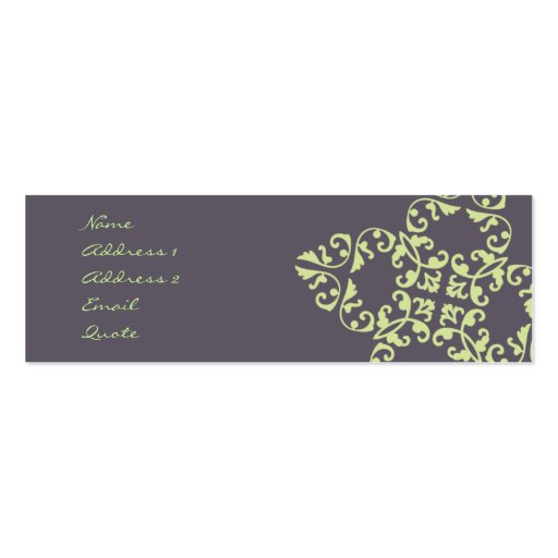 Eggplant Pattern Business Card Templates (front side)