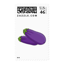 Eggplant Postage Stamp