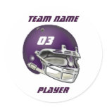 Eggplant Purple Football Helmet Sticker