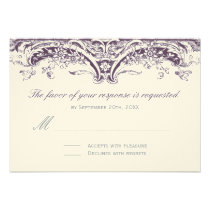 Eggplant Reply Cards - RSVP invitations