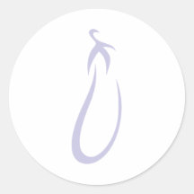 Eggplant Vegetable Icon Round Stickers