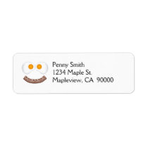 Eggs and Bacon Grin Address Label