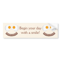 Eggs and Bacon Grin Bumper Sticker