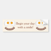 Eggs and Bacon Grin Bumper Sticker