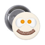 Eggs and Bacon Grin Button