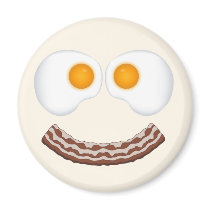 Eggs and Bacon Grin Magnet