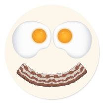 Eggs and Bacon Grin Sticker