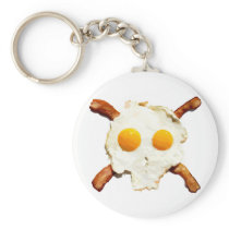 Eggs and Bacon with a side of Skull Key Chain