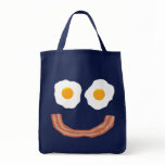 Eggs Bacon Smiley Tote Bags