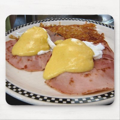 eggs benedict mouse pad by DonnaGrayson_Photos
