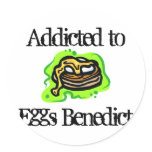 Eggs Benedict Round Stickers