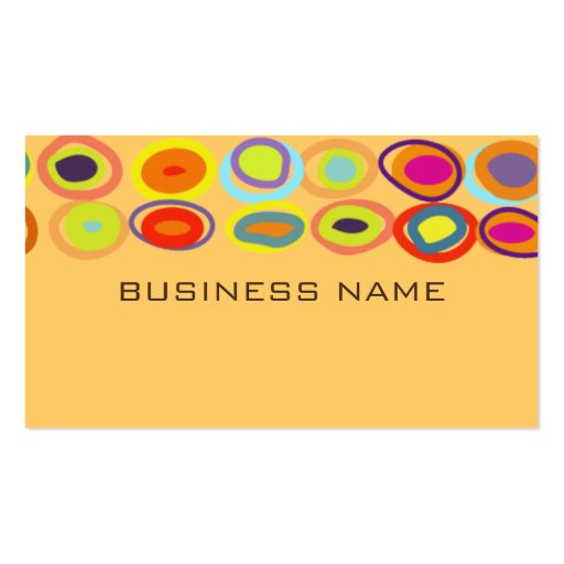 Eggs Profile Cards, colorful organic shapes Business Cards (back side)