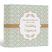 Eggshell Blue and Gold Moroccan Wedding Planner binders
