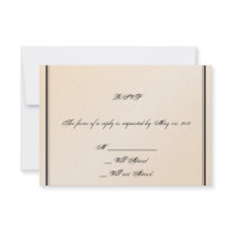 Eggshell Elegance Wedding Response Card Invite