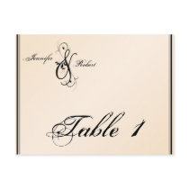 Eggshell Elegance Wedding Table Number Post Card