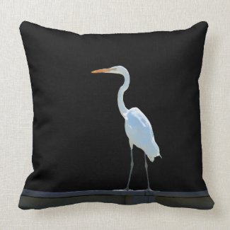 Egret Bird American MoJo Pillow