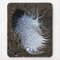 Egret Feather Mousepad by farmer77 Egret Feather Mousepad