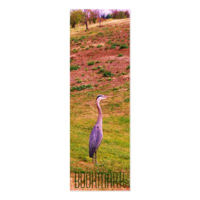 Egret Heron BOOKMARK Business Card Templates by JuJuGardens