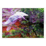 Egret in Flight Collage - Card