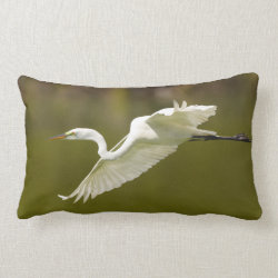 egret in flight pillows