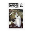 Egret Wedding Stamp by Laura_Regan_Artist Egret Wedding Stamp