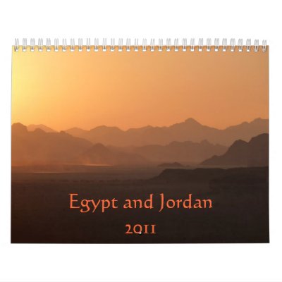 2011 calendar featuring images from various locations throughout Egypt and 