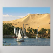 Egypt, Aswan, Nile River, Felucca sailboats, 2