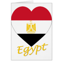Coração da bandeira de Egipto cartões