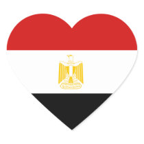 Egypt Flag Heart Sticker