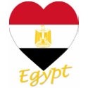 Egypt Flag Heart t-shirts by Vexillophile Egypt Flag Heart t-shirts